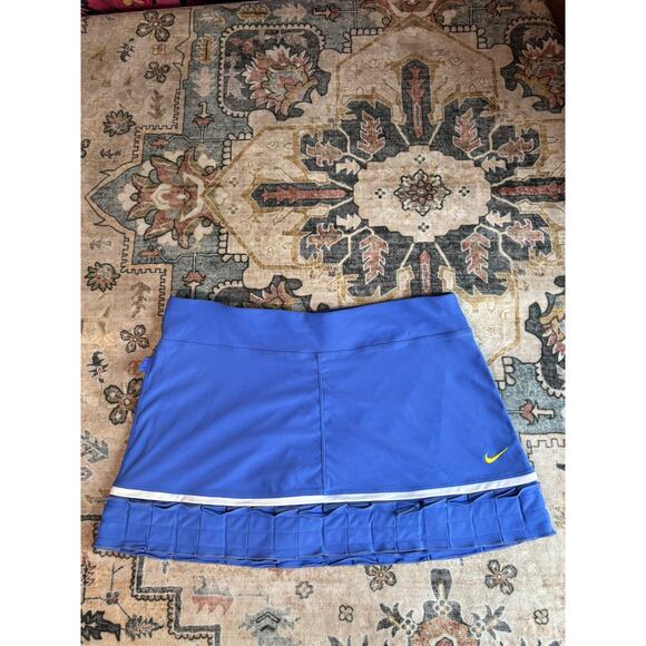 Vintage y2k Nike Mini Skirt Dri Fit Tennis Skort Blue Ruffle Size Small Medium - Picture 1 of 9